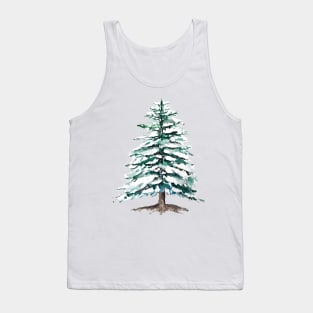pine tree covering with snow Tank Top